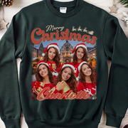 Custom Human Face Merry Christmas Sweatshirt — Christmas Gift S6P7E