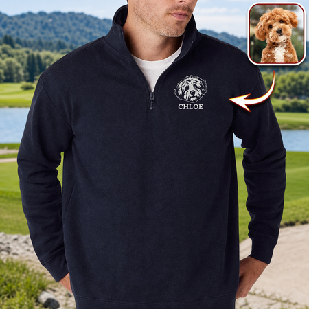 Custom Dog Cat Face Personalized Sweatshirt — Gift for Pet Lovers KGGCK