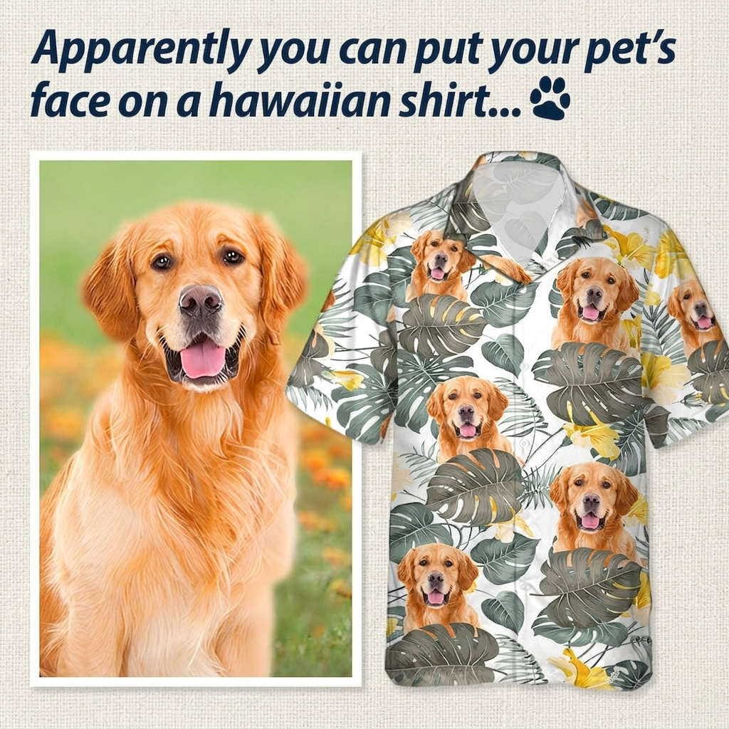 Custom Dog Mens Hawaiian Shirt 2 — Gift for Dog Lovers VA6KE