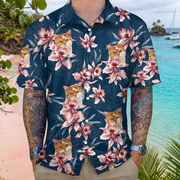 Custom Cat Photo Lily Flowers Design Hawaiian Shirt N304 test_arena