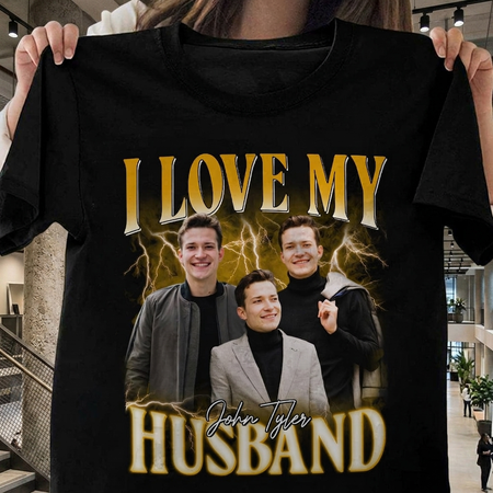 Custom Love My Husband Valentines Day T-Shirt — Gift for Him H6PEZ