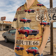 Custom Car Photo Route 66 Hawaiian Shirt