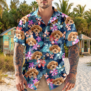 Custom Funny Dog Family Tropical Hawaiian Shirt — Gift for Dad RXWZV