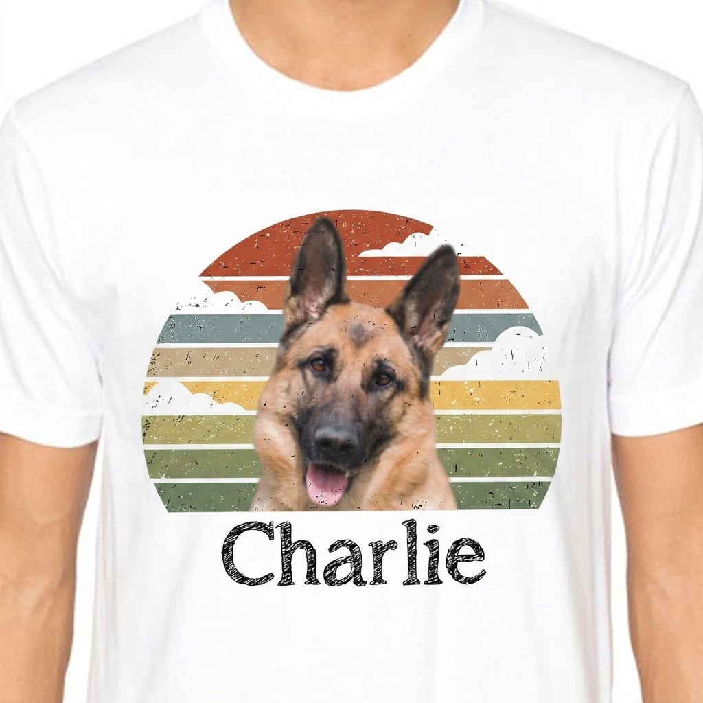 Dog Cat Vintage Retro Photo Shirt Personalized Custom Photo Dog Cat Pet Bright Shirt TA29 890881