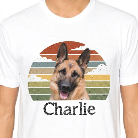 Dog Cat Vintage Retro Photo T-Shirt W7HTR