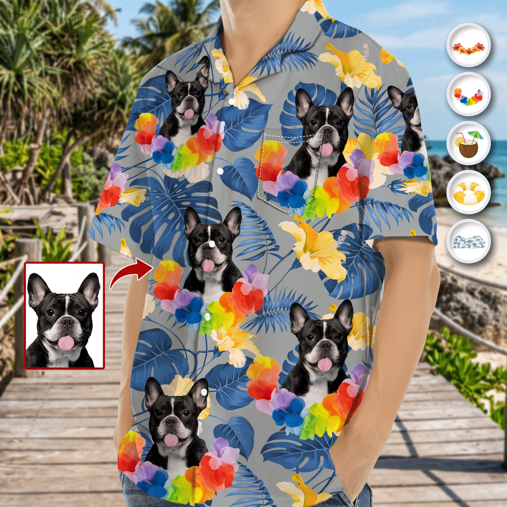 Custom Photo Tropical Style Dog Hawaiian Shirt