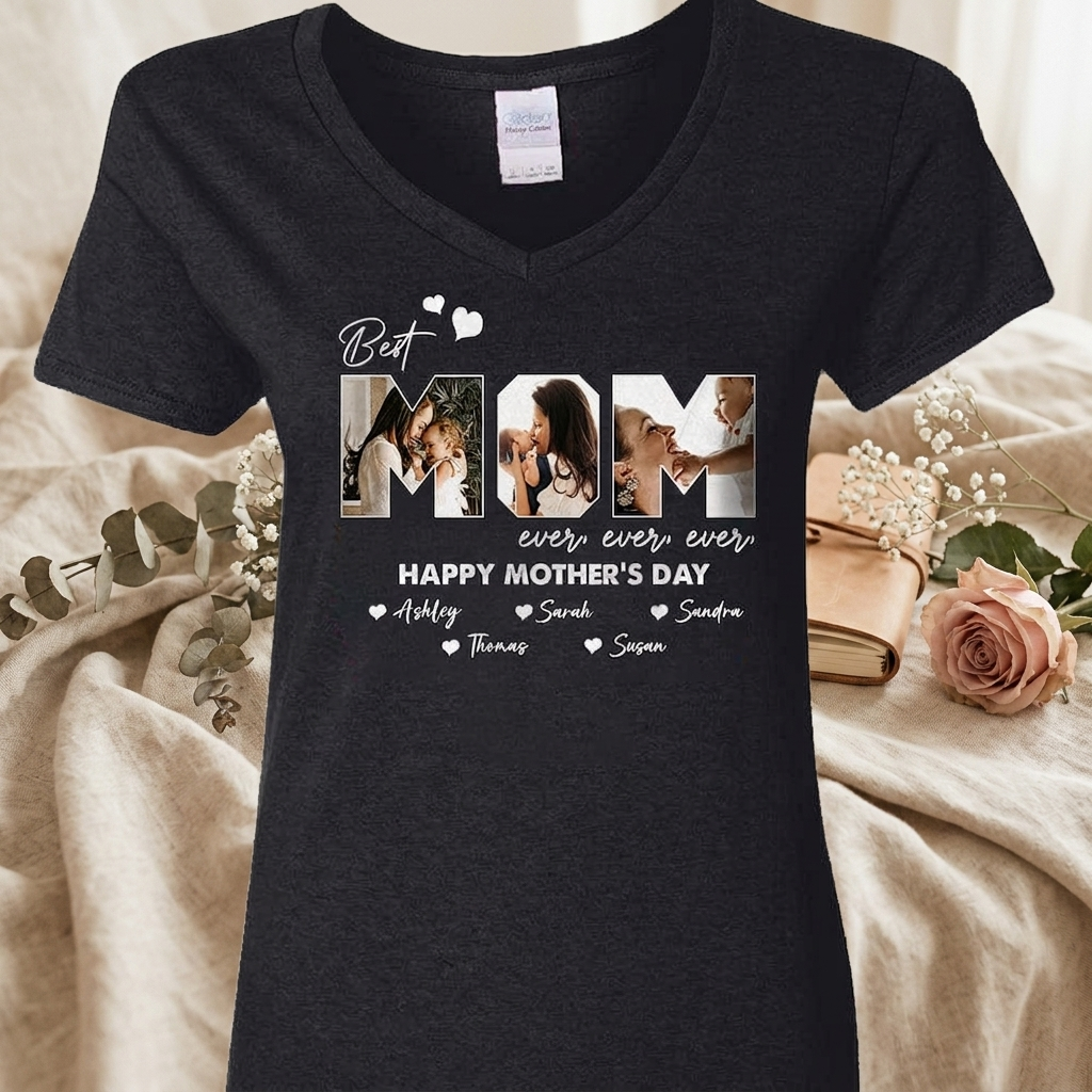 Custom Photo Best Mom Ever Ever Mother's Day Shirt NHS87 889125