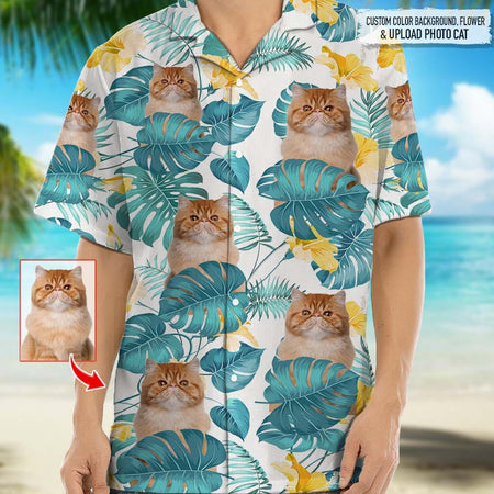 Custom Cat Mens Hawaiian Shirt 2 — Gift for Cat Lovers HTKT3