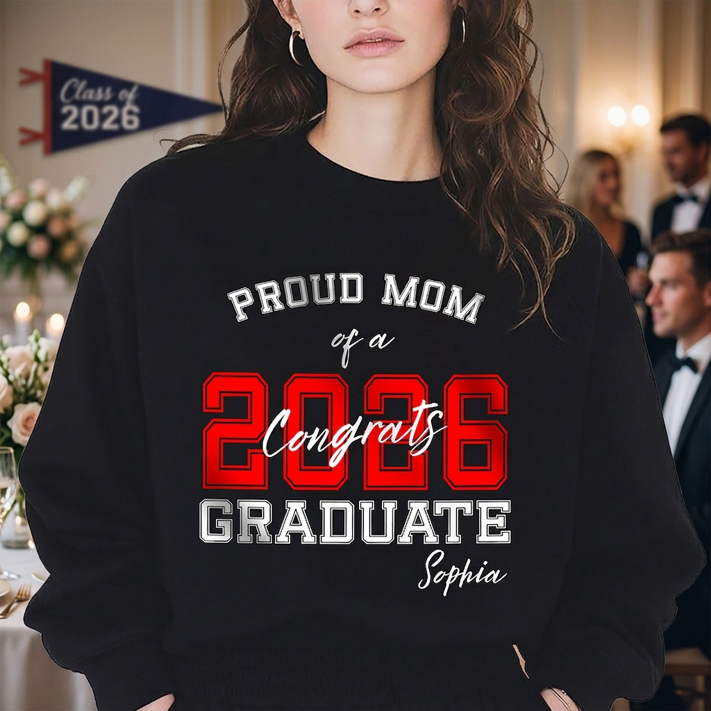 Personalized Proud Of You Class Of 2026 Graduation Dark Shirt