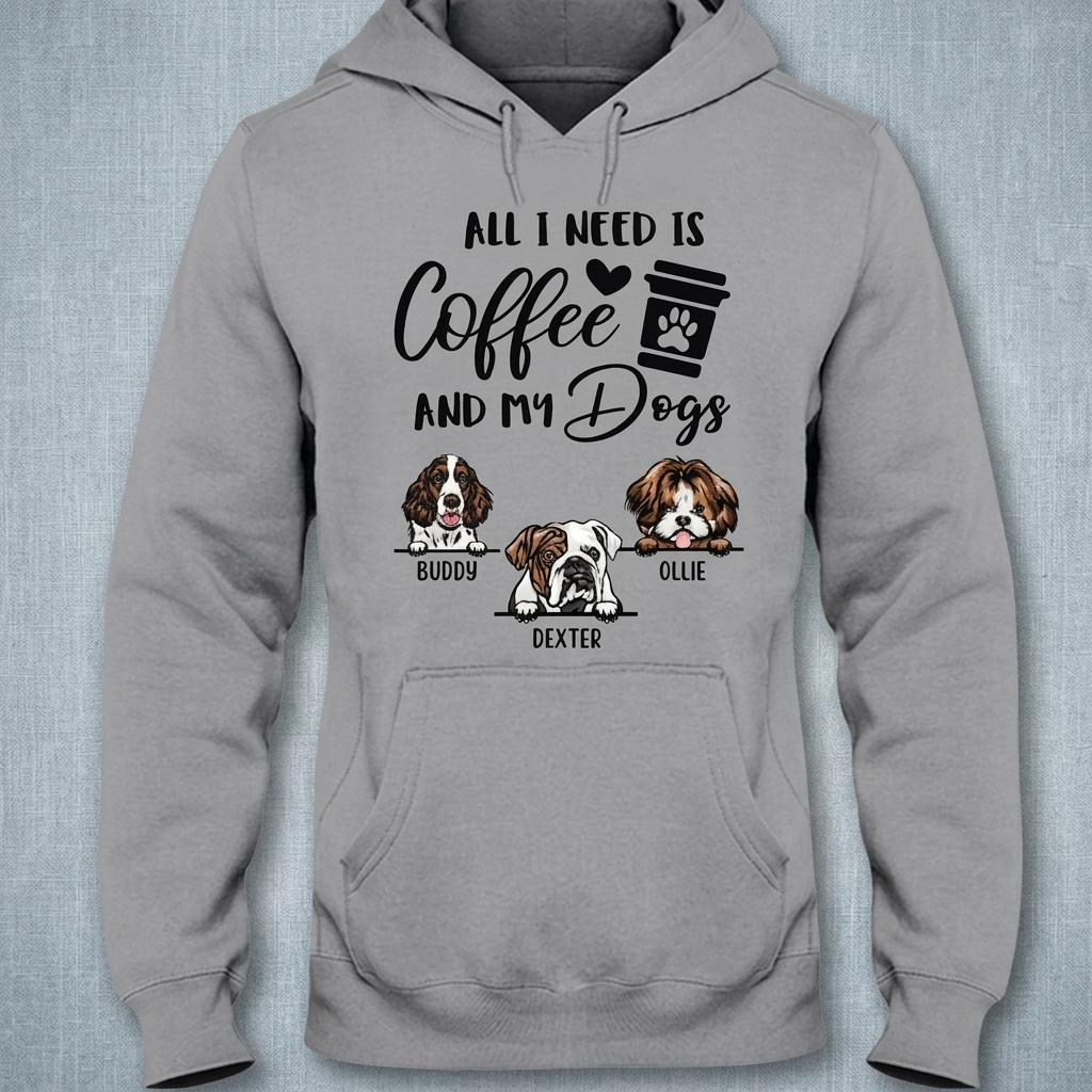 Custom Dog Coffee T-Shirt — Gift for Dad 6WXQV