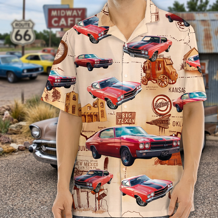 Custom Car Route 66 Hawaiian Shirt — Gift FSEPU