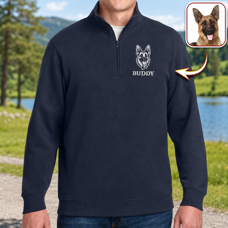 Custom Dog Cat Face Personalized Sweatshirt — Gift for Pet Lovers KGGCK