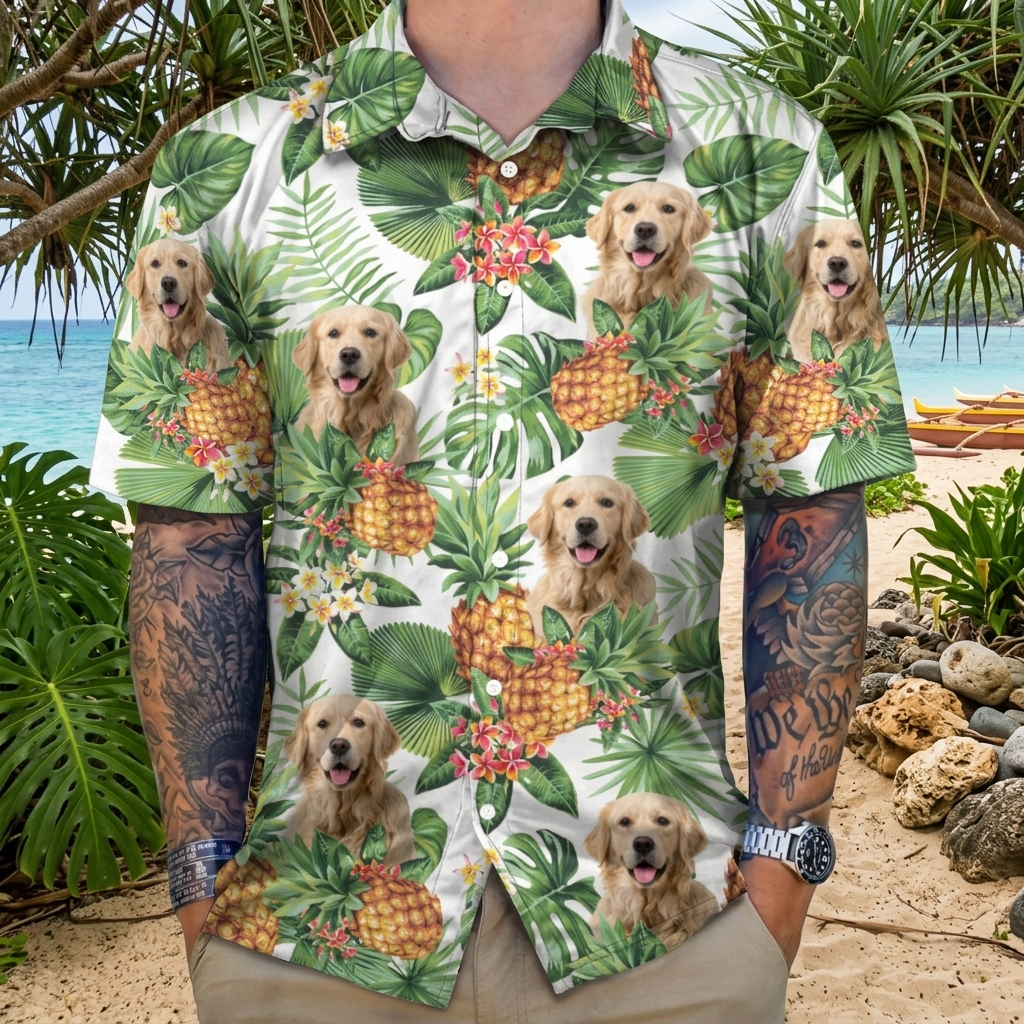 Custom Dog Hawaii Hawaiian Shirt — Gift for Dog Lovers PHYTN