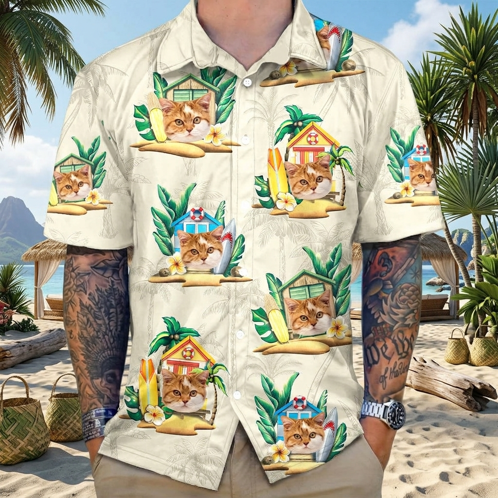 Custom Cat Tropical Hawaiian Shirt — Gift for Cat Lovers DANMJ