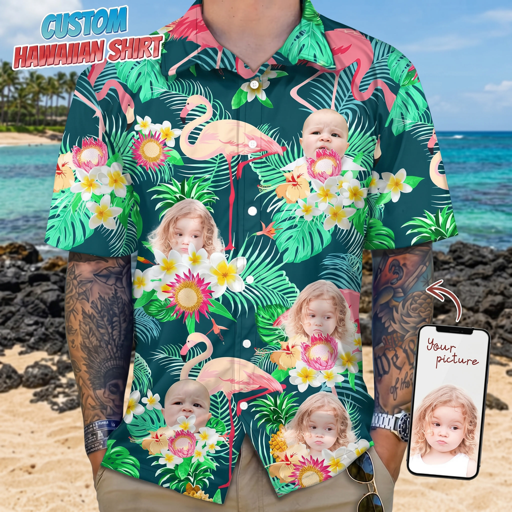 Custom Human Photo Aloha Hawaiian Shirt