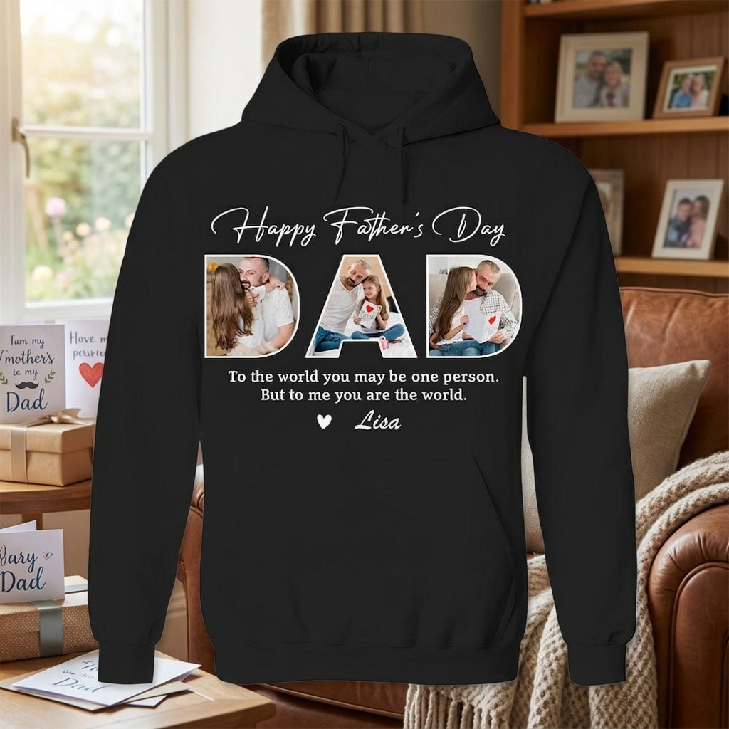 Custom Happy Fathers Day T-Shirt — Gift for Dad 6F2S6