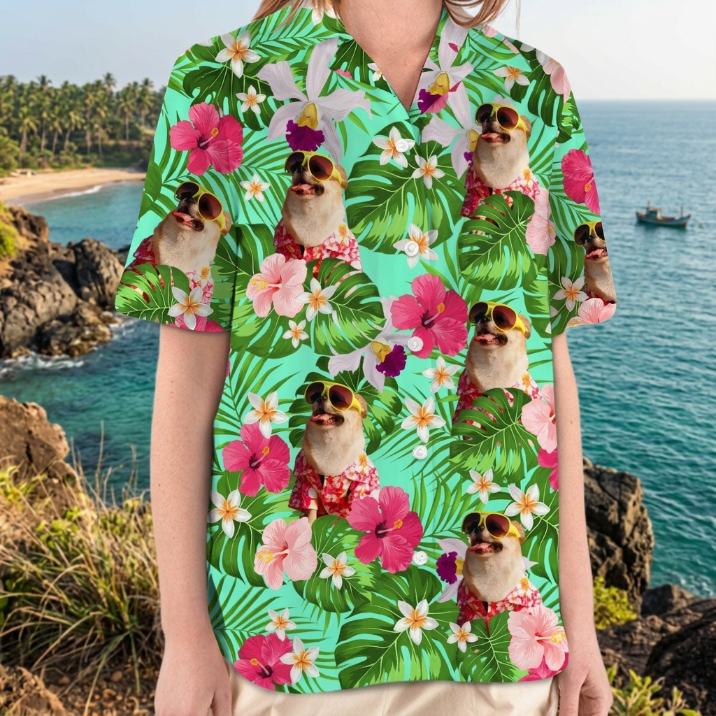 Custom Dog Tropical Hawaii Hawaiian Shirt 2 — Gift for Dog Lovers 22FX8