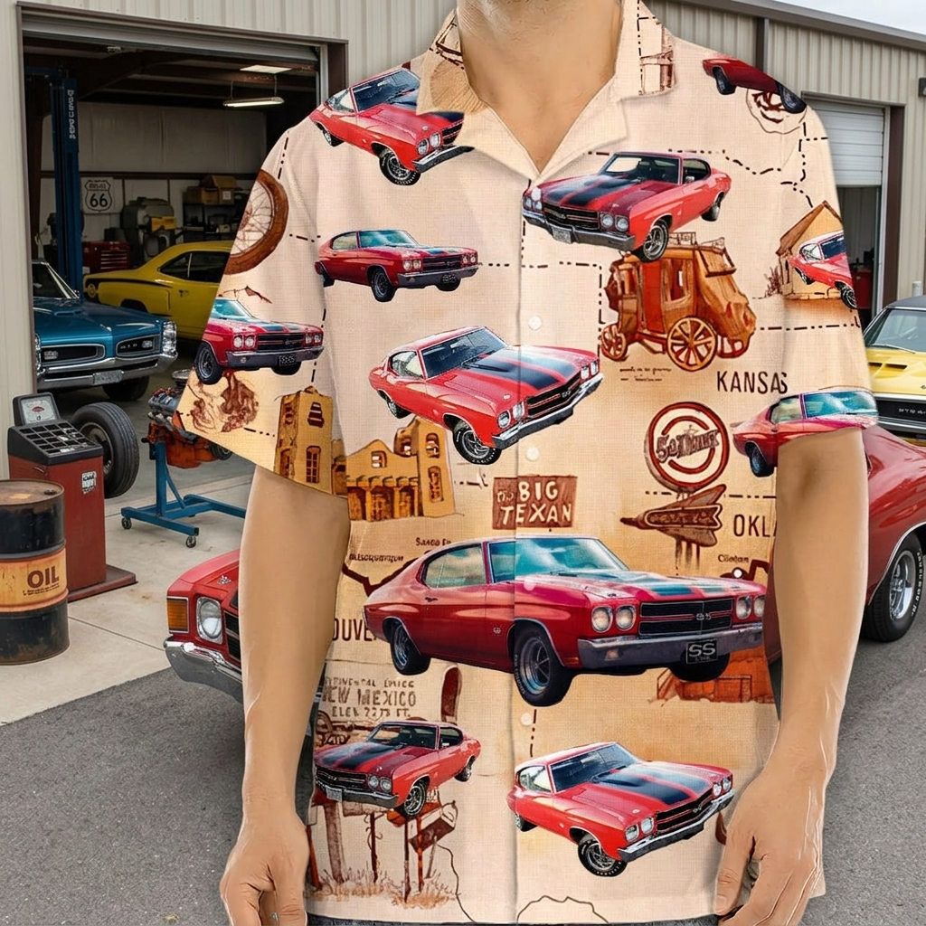 Custom Car Route 66 Hawaii Hawaiian Shirt — Gift HSZ6A