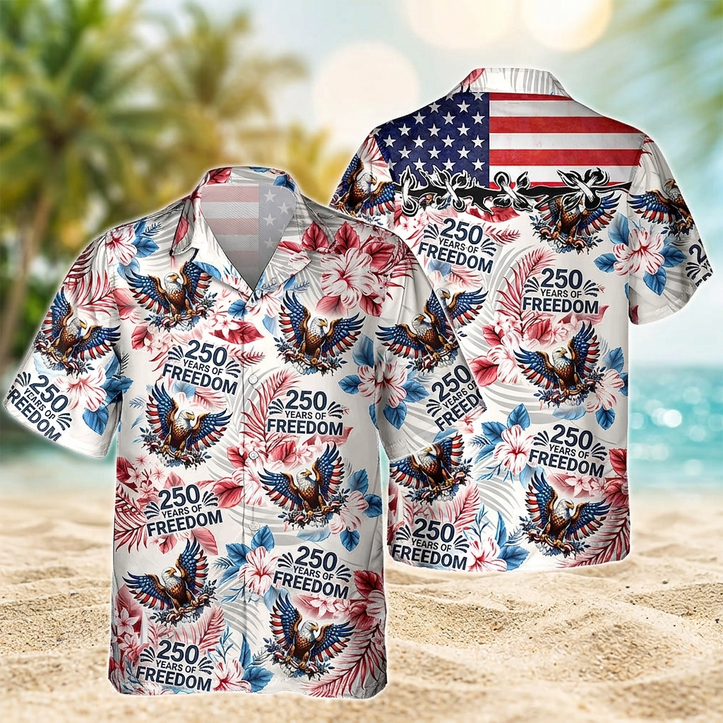 Personalized America 250th Anniversary Hawaiian Shirt