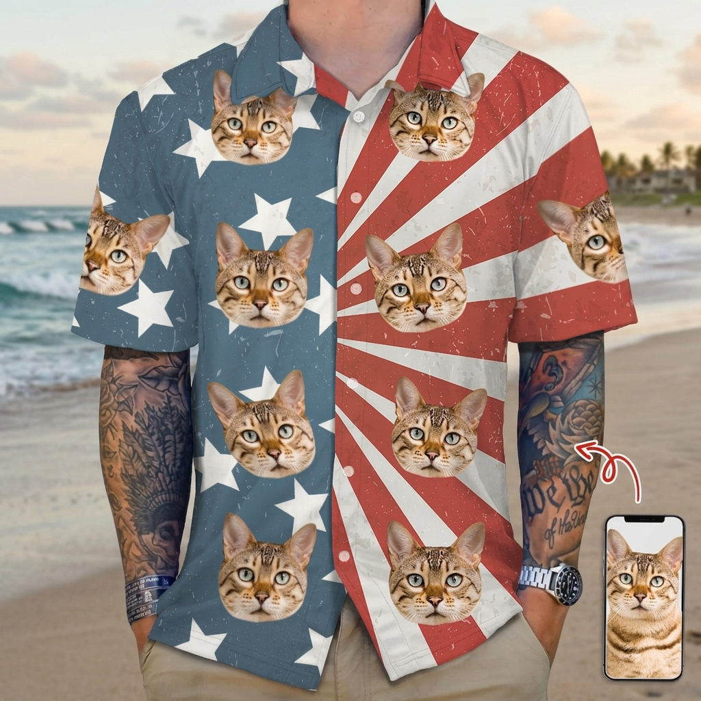 Custom Cat Us Hawaii Hawaiian Shirt — Gift for Cat Lovers JWMS6