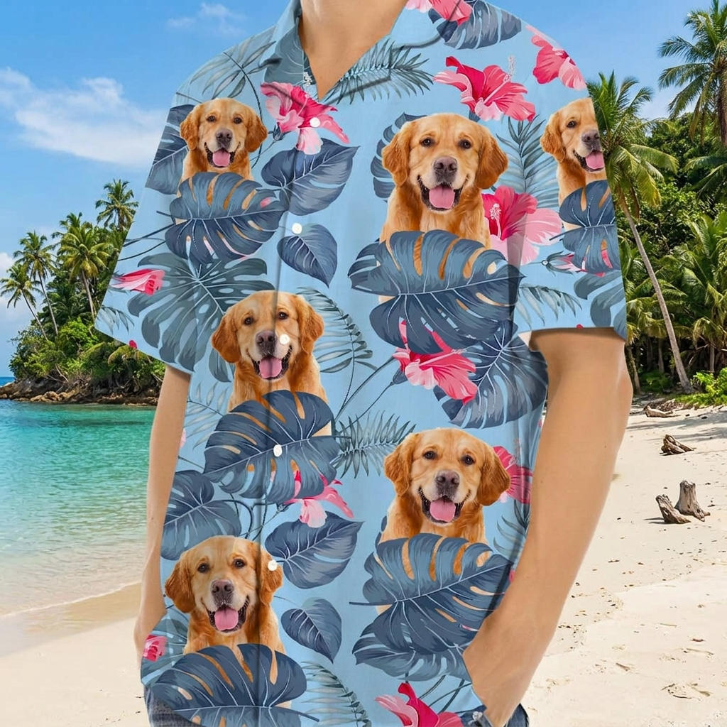 Custom Dog Mens Hawaiian Shirt 2 — Gift for Dog Lovers VA6KE
