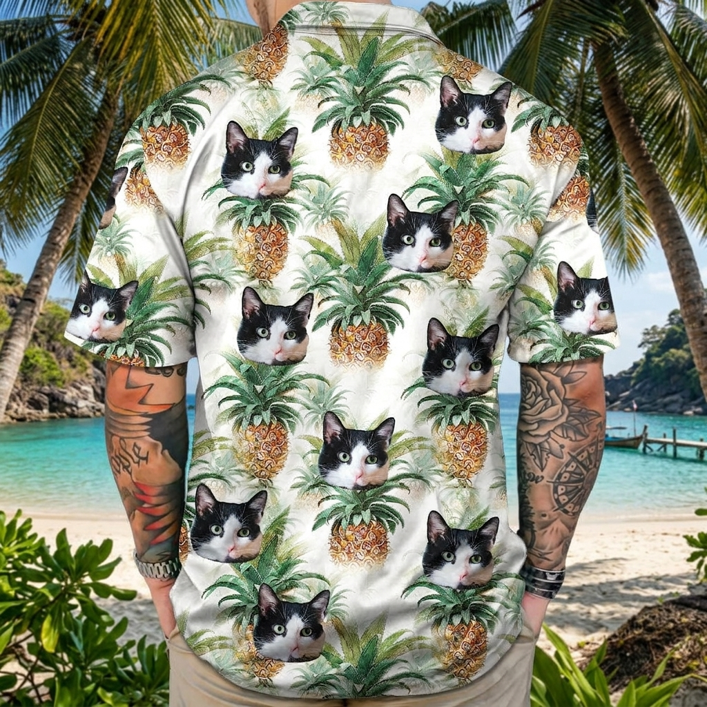 Custom Cat Vacation Hawaii Hawaiian Shirt — Gift for Cat Lovers ZKBVX