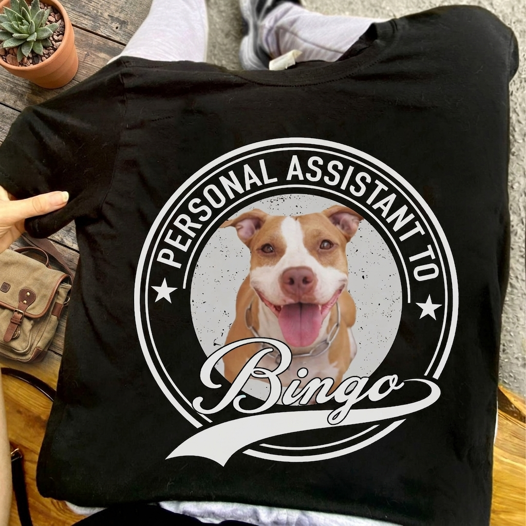 Personal Assistant Personalized Custom Dog Cat Pet Photo Frontside Shirt