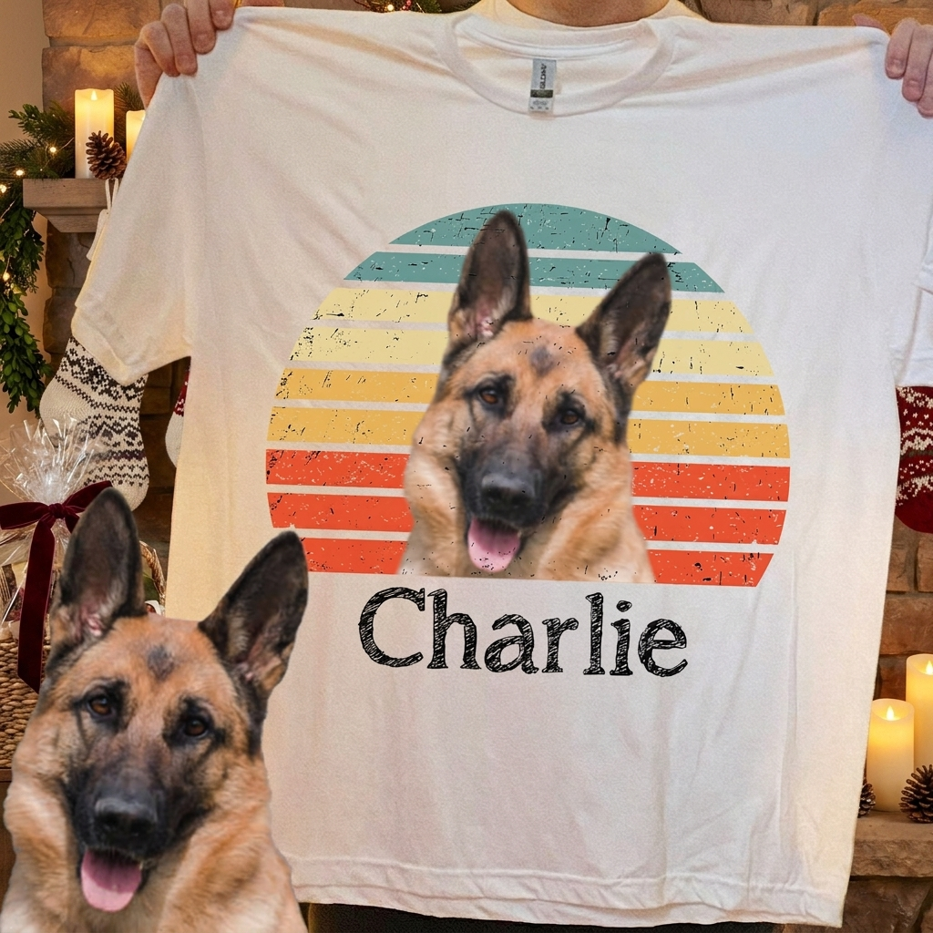 Dog Cat Vintage Retro Photo Shirt Personalized Custom Photo Dog Cat Pet Bright Shirt TA29 890881