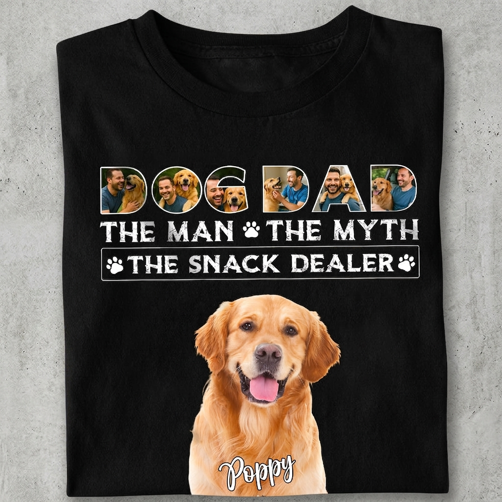 Custom Dog Dad Man Myth T-Shirt — Gift for Dad MJJ2E