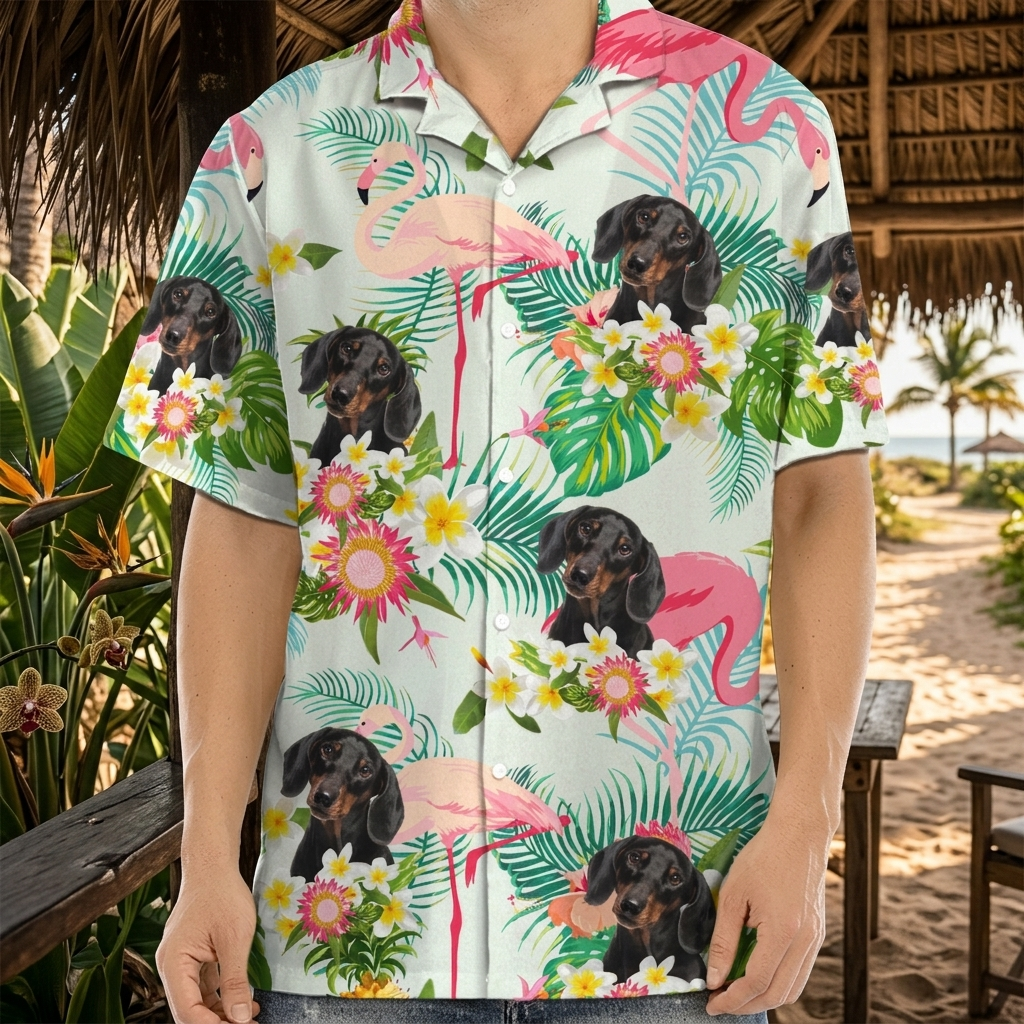 Custom Dog Tropical Hawaii Hawaiian Shirt — Gift for Dog Lovers FENNU