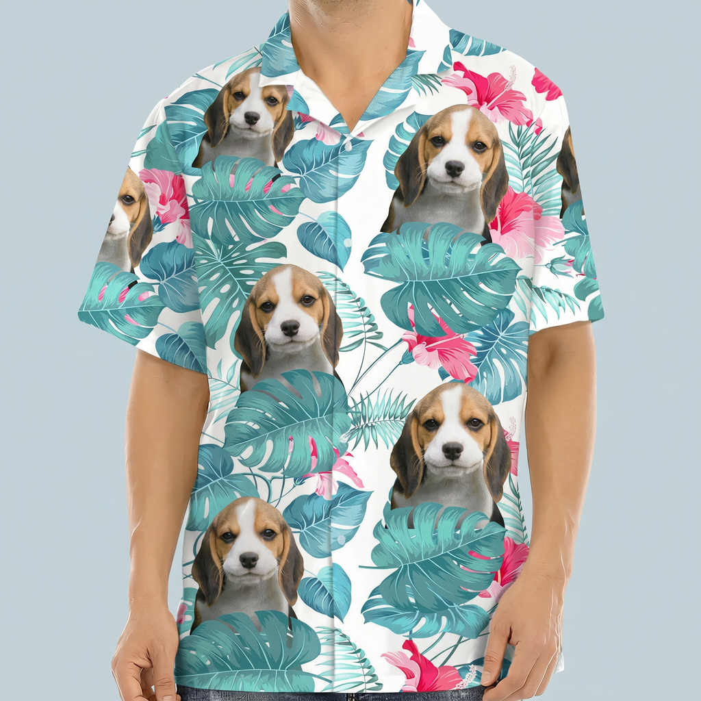 Custom Photo Dog Men's Hawaiian Shirt