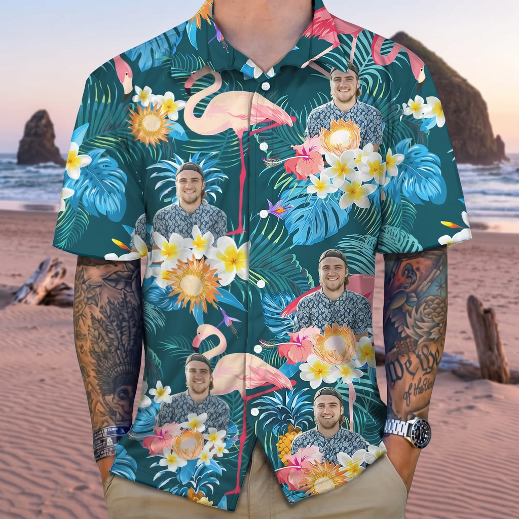 Custom Human Photo Aloha Hawaiian Shirt