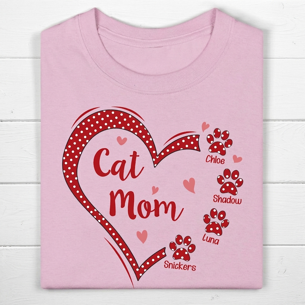 Dog Mom Cat Mom Personalized Custom Dog Cat Shirt C550V2