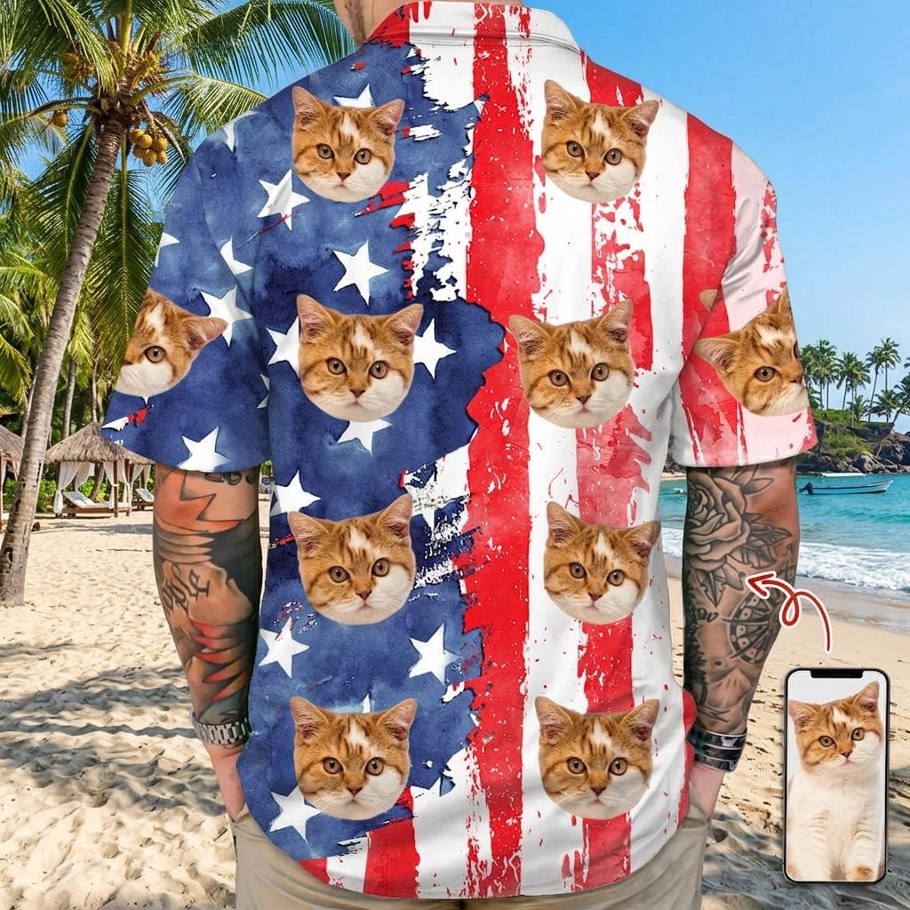 Custom Cat Us Hawaii Hawaiian Shirt — Gift for Cat Lovers JWMS6