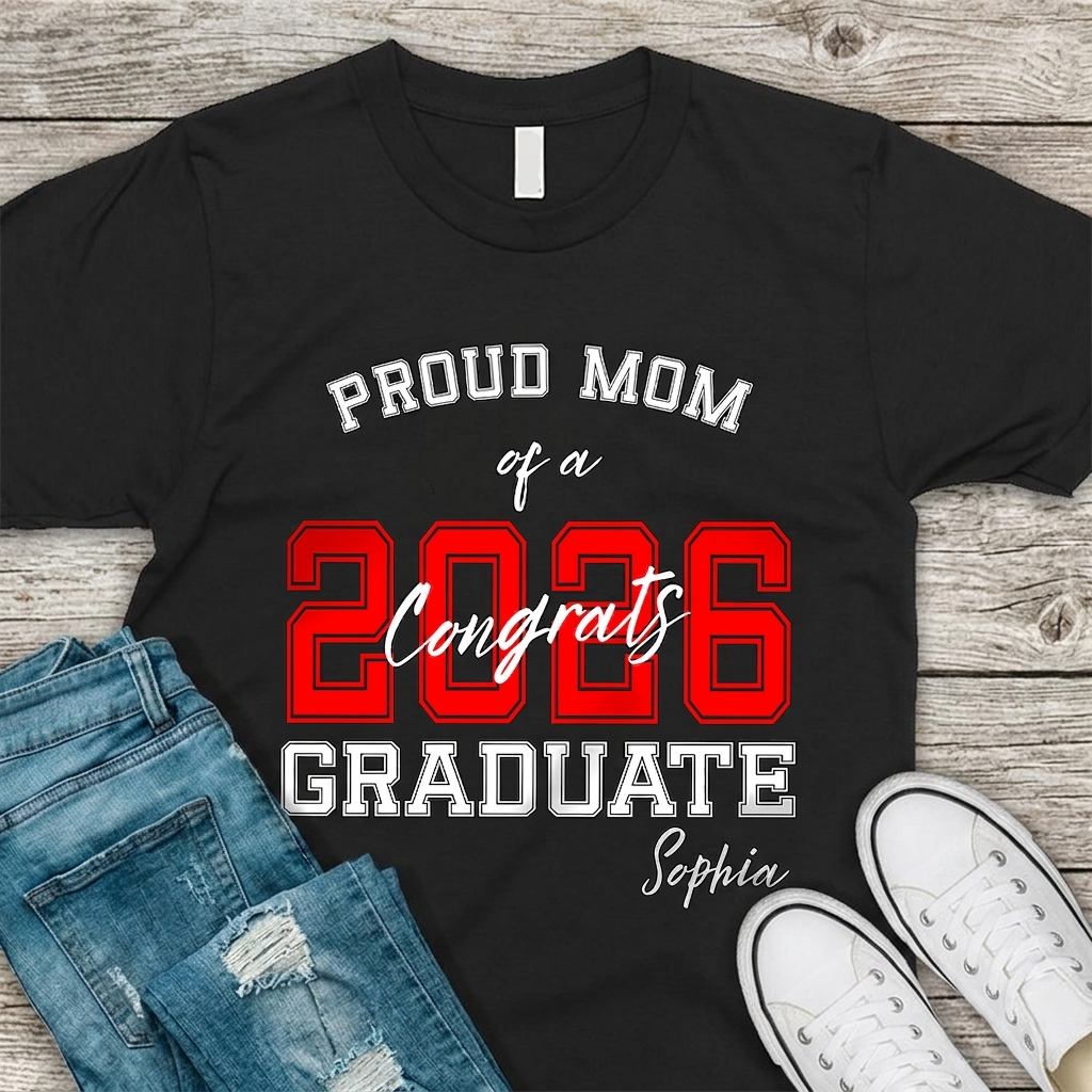 Personalized Proud Of You Class Of 2026 Graduation Dark Shirt