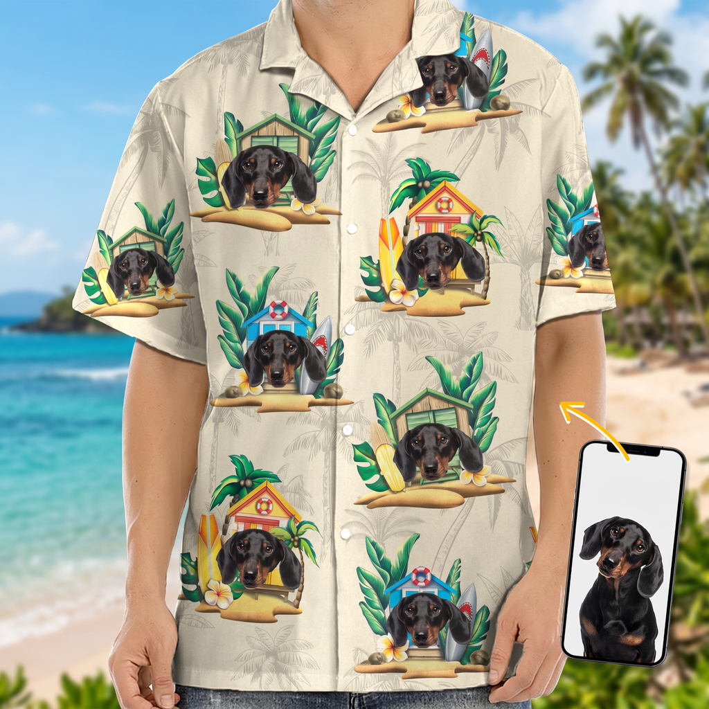 Custom Dog Tropical Hawaiian Shirt — Gift for Dog Lovers GKFN7