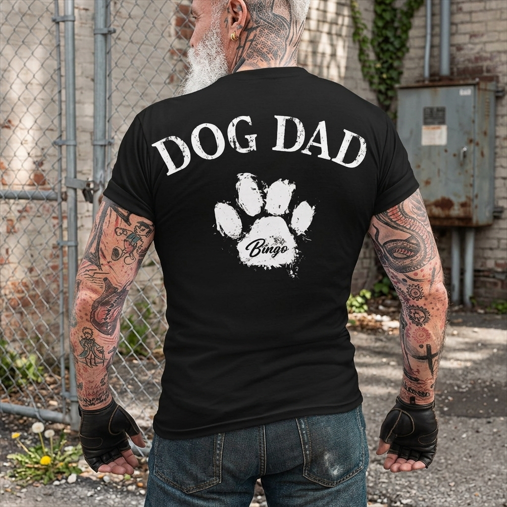 Dog Mom Dog Dad Personalized Custom Dog Backside Shirt
