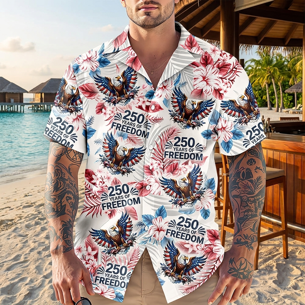Personalized America 250th Anniversary Hawaiian Shirt