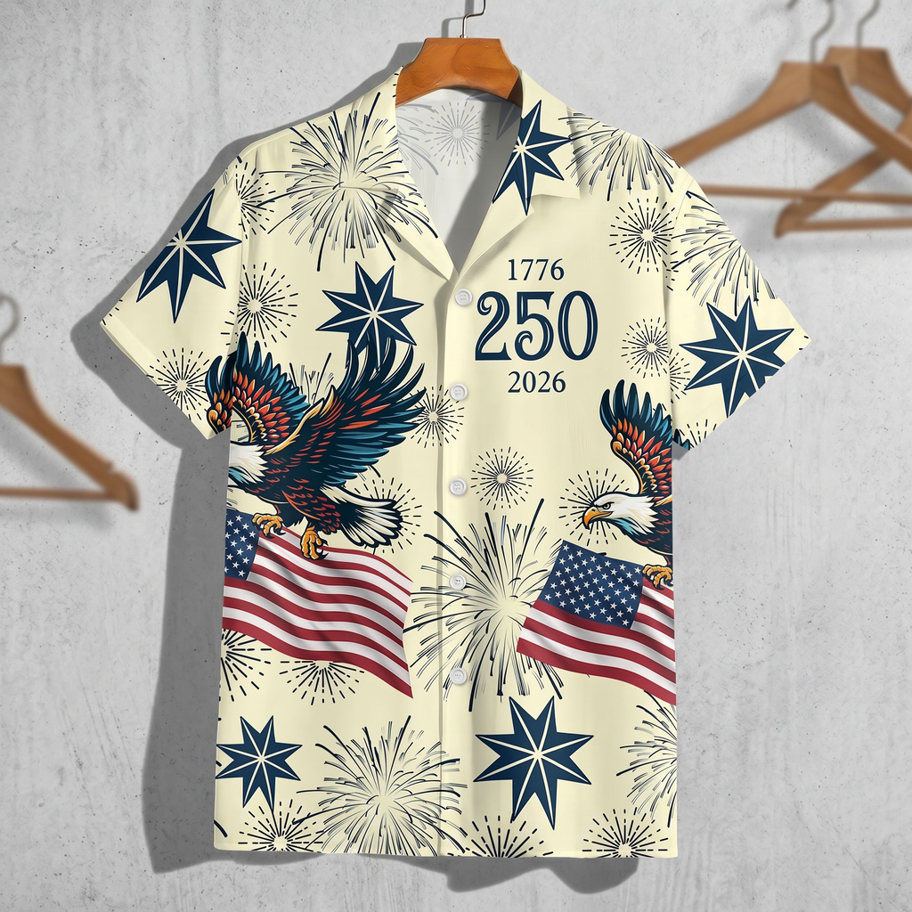 Personalized USA 250 Anniversary Eagle 1776-2026 Hawaii Shirt