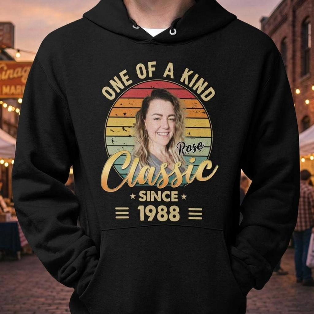 One Of A Kind Classic Upload Photo Birthday Shirt