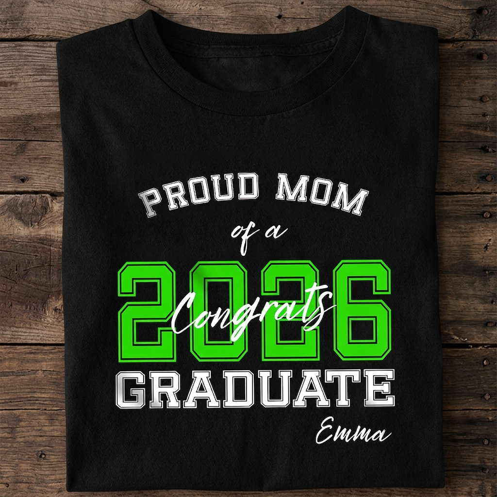 Personalized Proud Of You Class Of 2026 Graduation Dark Shirt