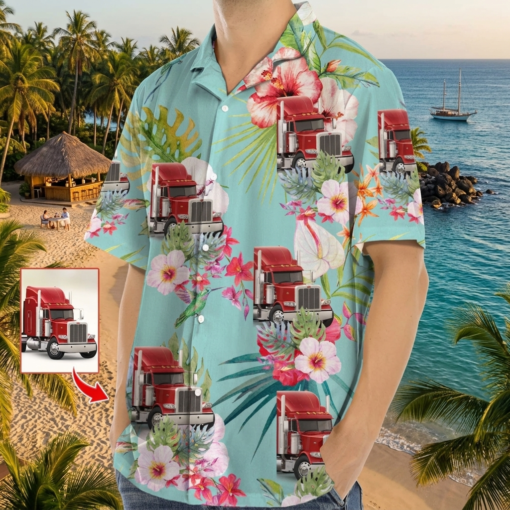 Custom Truck Hawaiian Shirt — Gift for Dad RS9U9