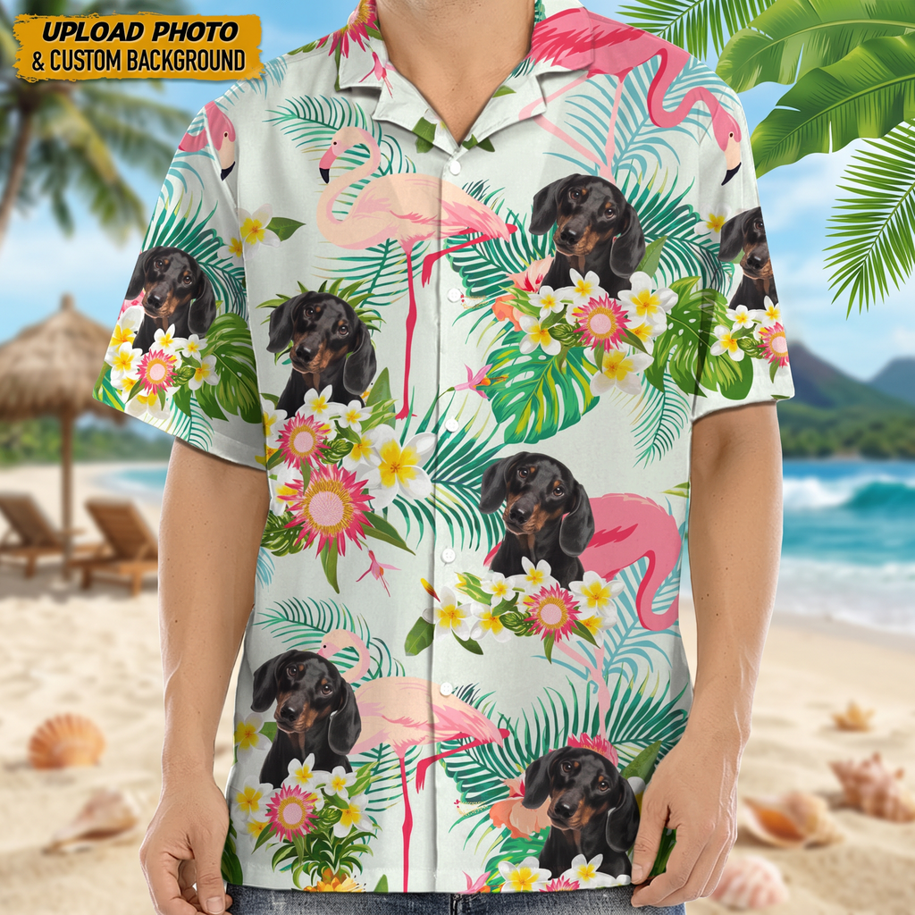 Custom Dog Photo Hawaiian Shirt