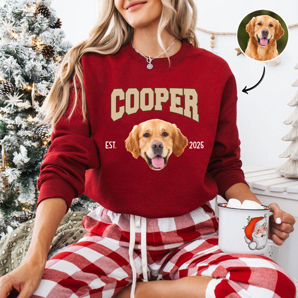 Custom Dog Photo And Sweatshirt - white background product photo