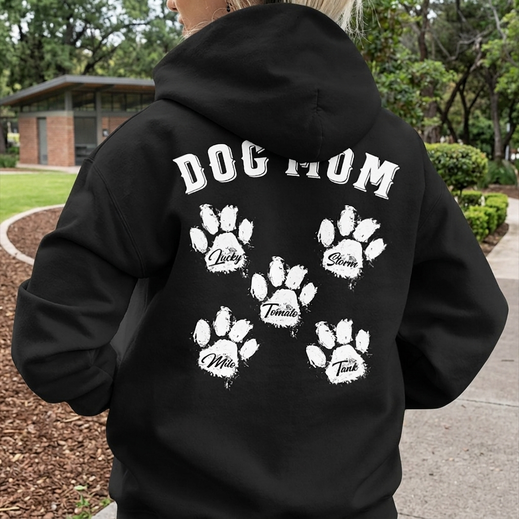 Dog Mom Dog Dad Personalized Custom Dog Backside Shirt