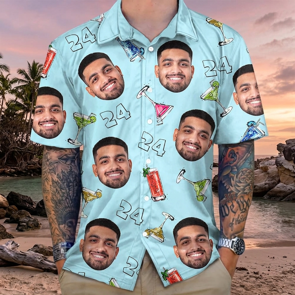 Custom Birthday Party Drinks Hawaii Hawaiian Shirt — Birthday Gift ZN885