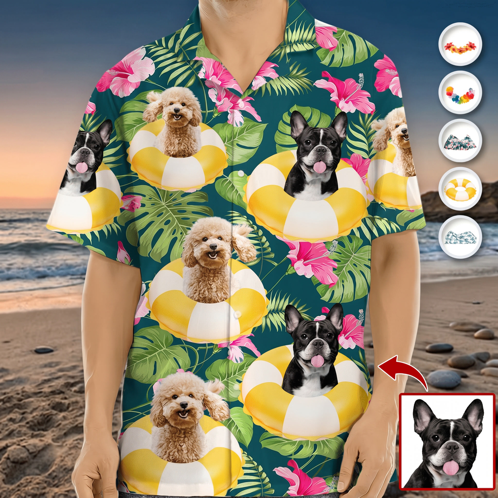 Custom Photo Tropical Style Dog Hawaiian Shirt