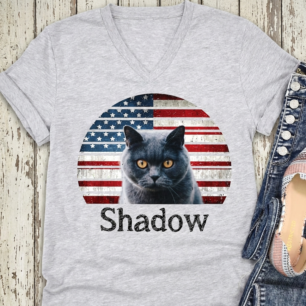 Dog Cat Vintage Retro Photo Shirt Personalized Custom Photo Dog Cat Pet Bright Shirt TA29 890881
