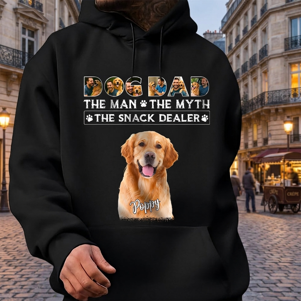 Custom Dog Dad Man Myth T-Shirt — Gift for Dad MJJ2E