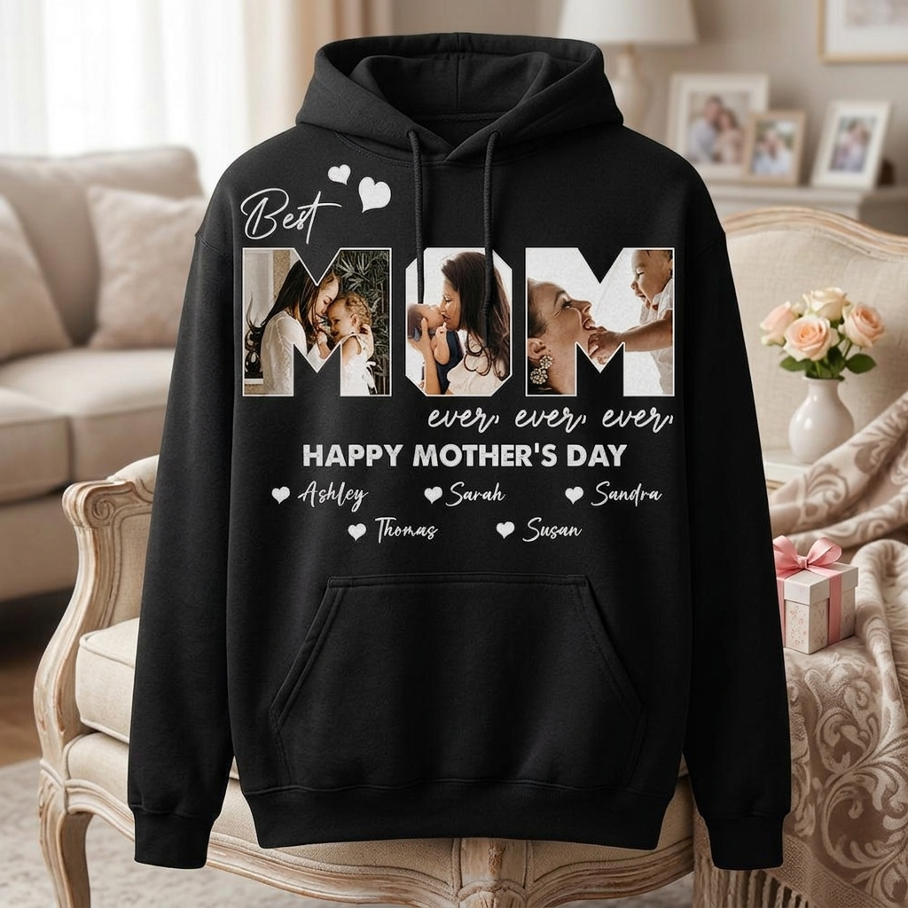 Custom Photo Best Mom Ever Ever Mother's Day Shirt NHS87 889125